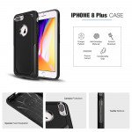 Wholesale iPhone 8 Plus / 7 Plus Tough Armor Hybrid Case (Black)